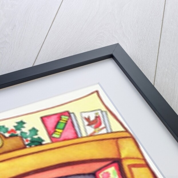 Santa Arriving Down the Chimney by Cathy Baxter