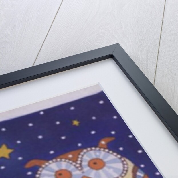 Two owls on a branch by Cathy Baxter