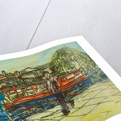 Boys on the Towpath, Camden Lock by Brenda Brin Booker