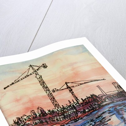 Canal Evening with Cranes by Brenda Brin Booker