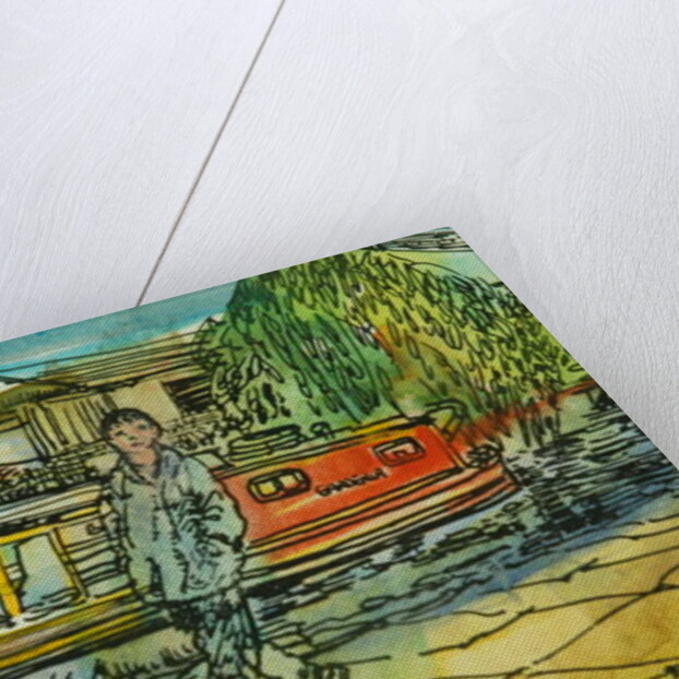 Boys on the Towpath, Camden Lock by Brenda Brin Booker