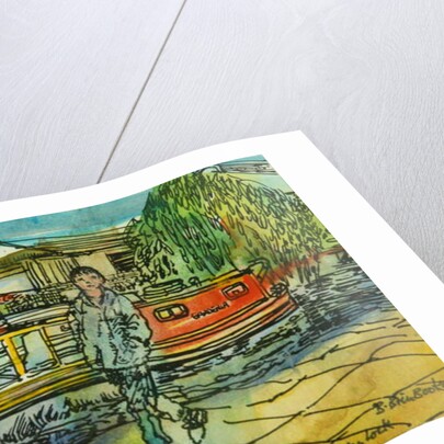 Boys on the Towpath, Camden Lock by Brenda Brin Booker