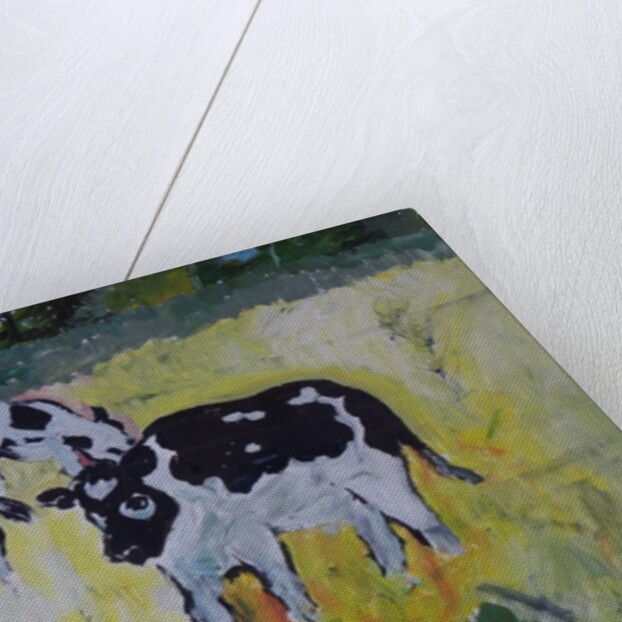 Young Bullocks in a Meadow, 1982 by Brenda Brin Booker