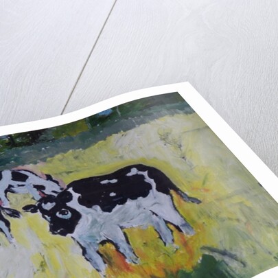 Young Bullocks in a Meadow, 1982 by Brenda Brin Booker