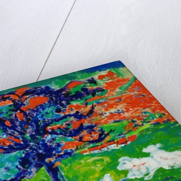 White Bullocks under a Tree by Brenda Brin Booker