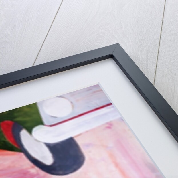 Dog at the Used Car Lot, Rex with orange car by Brenda Brin Booker