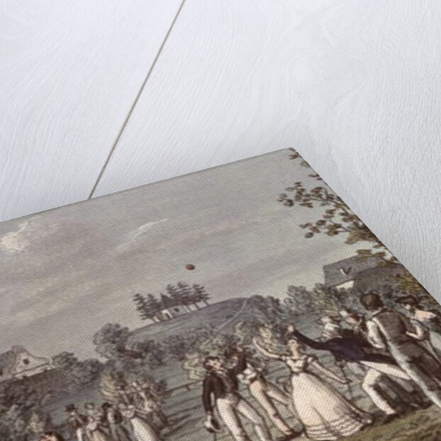 Ball Games at Atzenbrugg with Franz Schubert and friends seated in the foreground by Leopold Kupelwieser