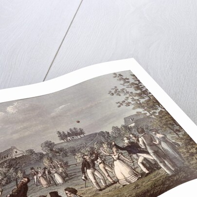 Ball Games at Atzenbrugg with Franz Schubert and friends seated in the foreground by Leopold Kupelwieser