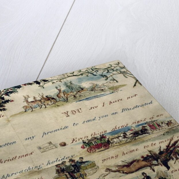 A Christmas letter written with pictograms by John Everett Millais