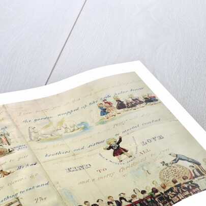 A Christmas letter written with pictograms by John Everett Millais