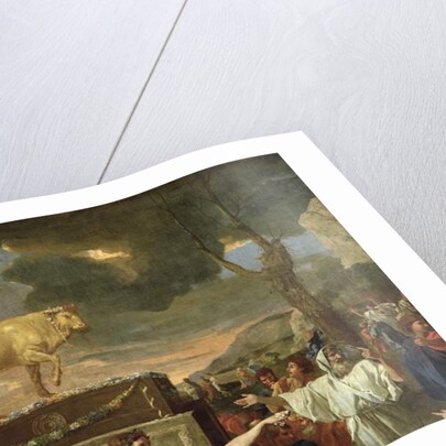 The Adoration of the Golden Calf, before 1634 by Nicolas Poussin