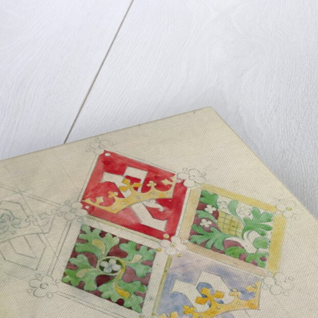 Stained glass window design for the Houses of Parliament by Augustus Welby Northmore Pugin