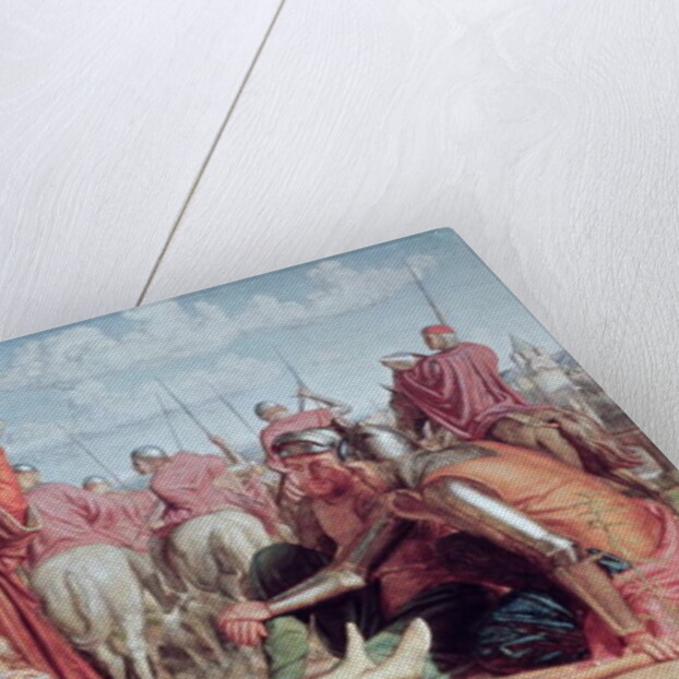 Rienzi Vowing to Obtain Justice for the Death of his Young Brother, Slain in a Skirmish between the Colonna and Orsini Factions by William Holman Hunt