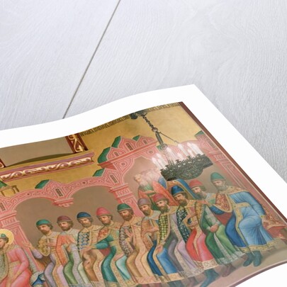 St. Vladimir, Grand Duke of Kiev and his Sons, mural by Palekh masters in the Faceted Chamber, 1882 by School Russian