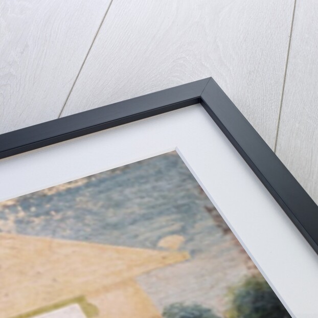 A lady on a terrace, distraught with unsatisfied longing for her lover, her attendants can do nothing to console her by Indian School