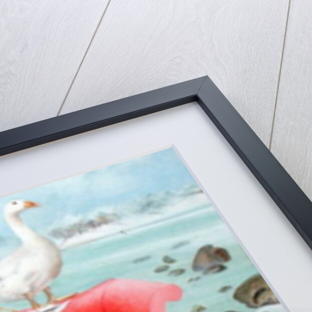 Geese on Pink Sofa, 2000 by E.B. Watts