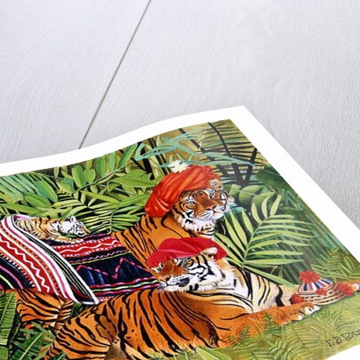 Tiger family with Thai Clothes, 2004 by E.B. Watts