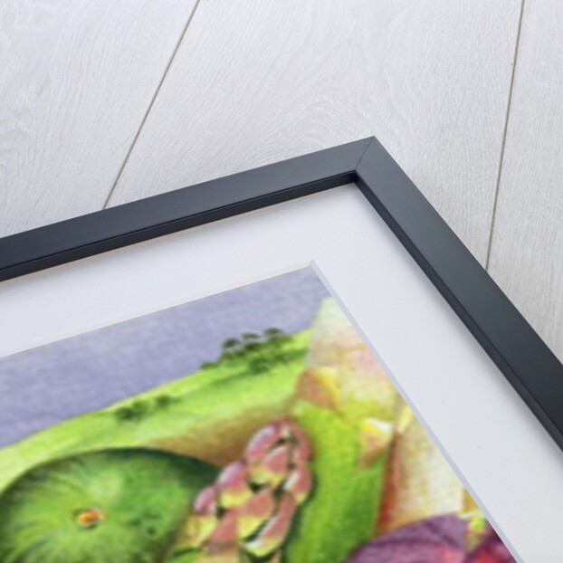 Red Pear with Figs and Asparagus, 1996 by E.B. Watts