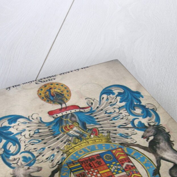 The Coat of Arms of Francis, 6th Earl of Rutland by English School