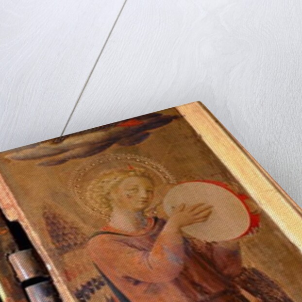 Angel Playing a Tambourine, detail from the Linaiuoli Triptych, 1433 by Fra (c.1387-1455) Angelico