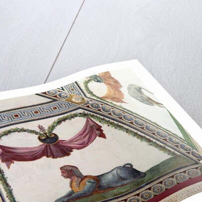 The 'Camera con Fregio di Amorini' detail of a sphinx, 1520s by Giulio Romano