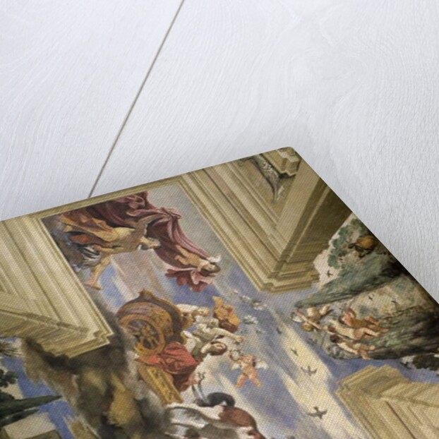 The 'Sala di Aurora' detail of the ceiling depicting Dawn's chariot, 1621 by Guercino