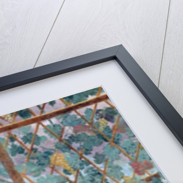 The semicircular ionic portico, detail of the ceiling vault depicting a putto feeding a young satyr grapes, 1551-55 by Pietro Venale