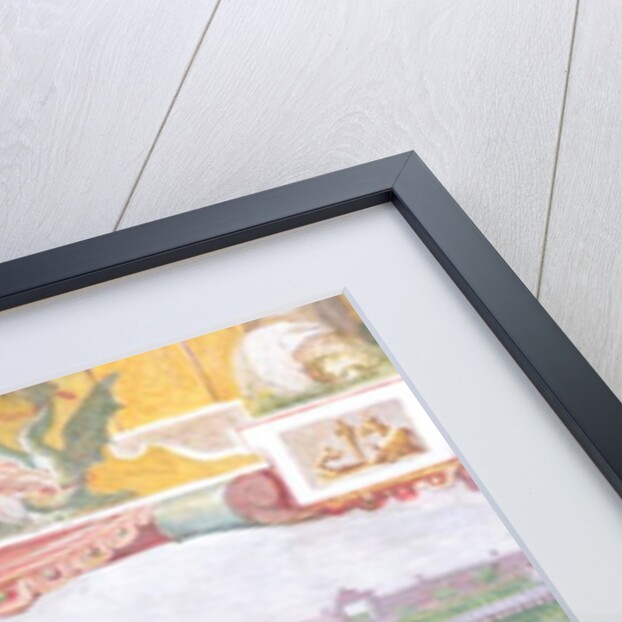 The 'Studiolo' of Francesco de'Medici detail of the vault decoration depicting a plan of the villa and it's gardens, 1564-75 by Nanni di B. Bigio & Bartolomeo Ammannati (1511-92)