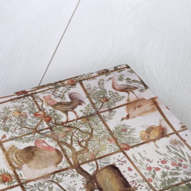 The antechamber of the 'Studiolo' of Francesco de'Medici detail of decoration depicting birds in a garden pergola, 1564-75 by Nanni di B. Bigio & Bartolomeo Ammannati