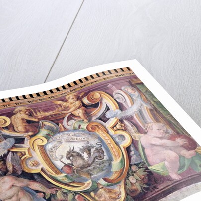 The 'Sala del Granduca di Toscana' detail of the frieze depicting the signs of the zodiac, Capricorn, the emblem of Francesco de'Medici 1564-75 by Nanni di B. Bigio & Bartolomeo Ammannati (1511-92)