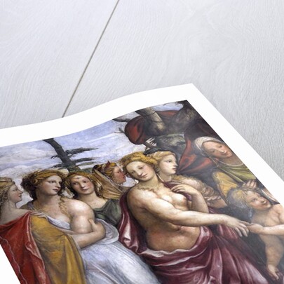 The 'Sala delle Nozze di Alessandro e Rossana' and Roxanne) detail of the daughters of Darius III, c.1513 by Giovanni Antonio Bazzi Sodoma