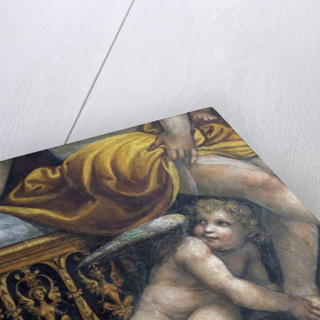 The 'Sala delle Nozze di Alessandro e Rossana' and Roxanne) detail of a putto hiding by Roxanne's feet, c.1513 by Giovanni Antonio Bazzi Sodoma