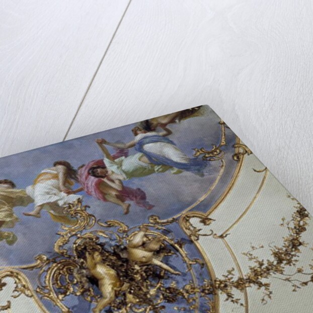 The 'Sala di Rappresentanza' detail of fresco depicting dancing nymphs by Italian School