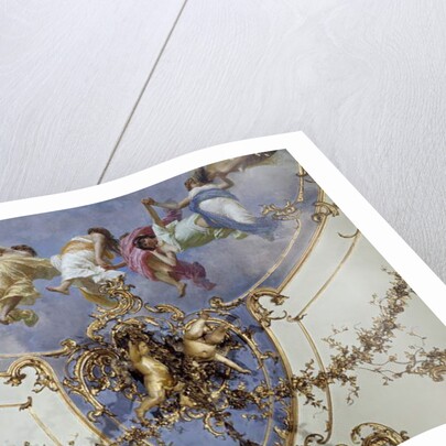 The 'Sala di Rappresentanza' detail of fresco depicting dancing nymphs by Italian School