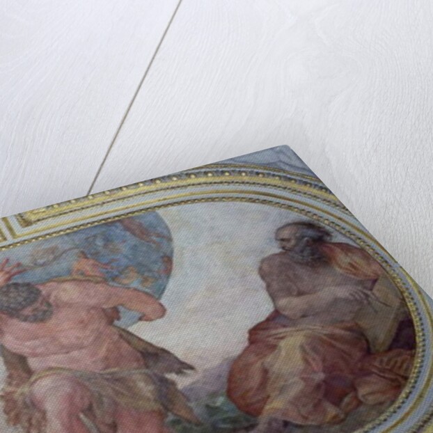 Hercules Supporting the World Flanked by Euclid and Ptolemy by Annibale Carracci