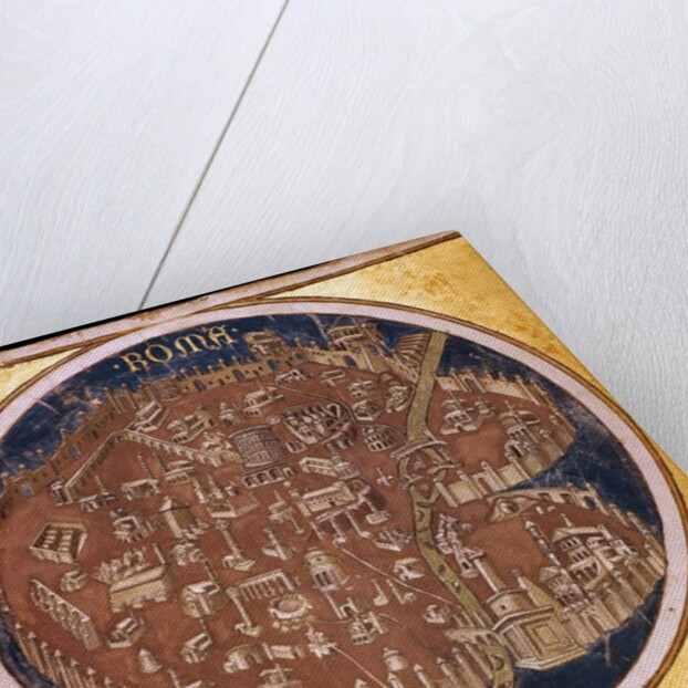Perspective map of Rome with the monuments of antiquity, 1414 by Taddeo di Bartolo