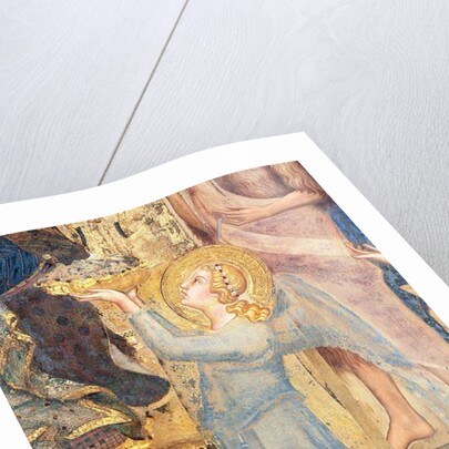 Maesta: Angel Offering Flowers to the Virgin, 1315 by Simone Martini