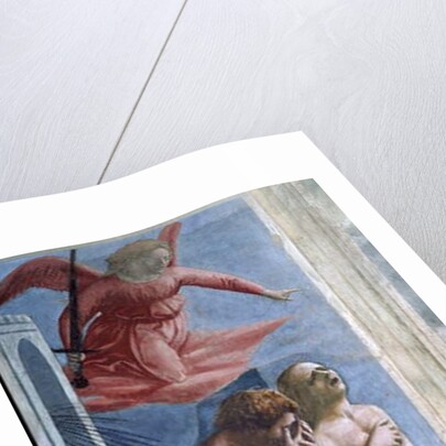 Adam and Eve hunt out of Heaven. by Tommaso Masaccio