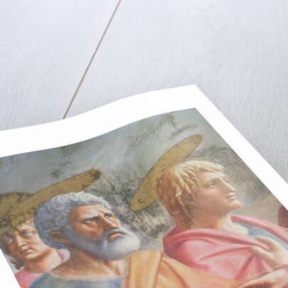 Tribute Money: St Peter commanded by Christ to catch a fish, also St. John the Evangelist, c.1427 by Tommaso Masaccio