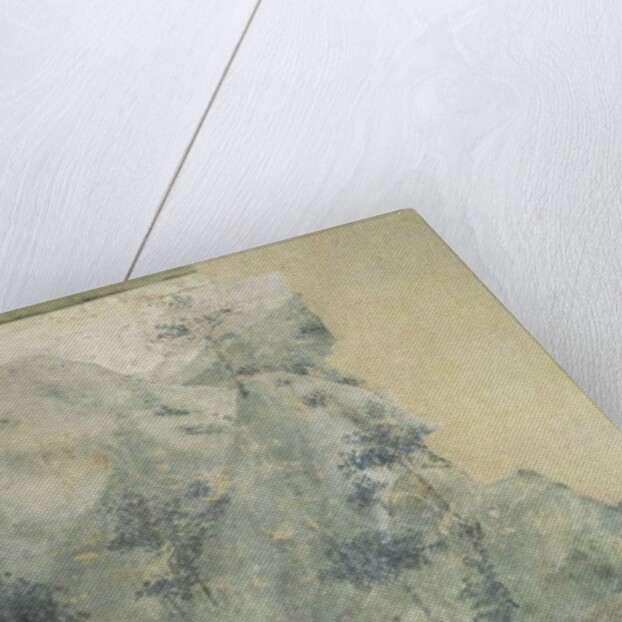 St. Peter Preaching in Jerusalem: Hilly Landscape, c.1427 by Tommaso Masolino da Panicale