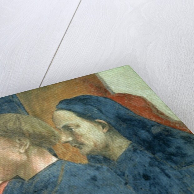 The Raising of the Son of Theophilus, King of Antioch, and St. Peter Enthroned as First Bishop of Antioch c.1427 and c.1480 by T. & Lippi F. Masaccio