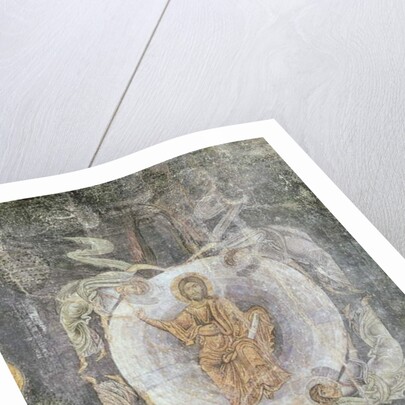 Christ in Majesty surrounded by four angels, ceiling painting, 11th-14th century by Byzantine Byzantine