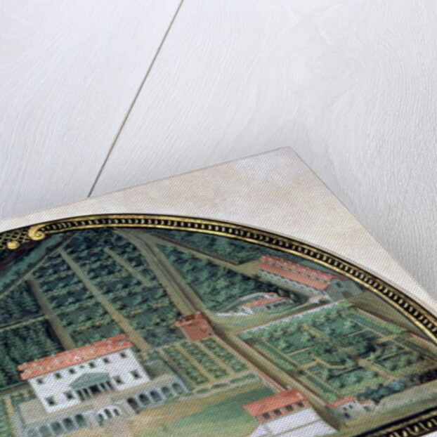 Villa Poggio a Caiano from a series of lunettes depicting views of the Medici villas, 1599 by Giusto Utens