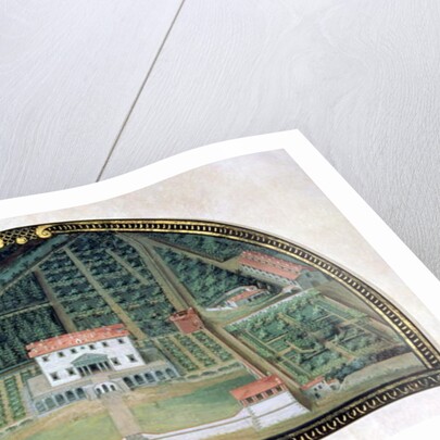 Villa Poggio a Caiano from a series of lunettes depicting views of the Medici villas, 1599 by Giusto Utens