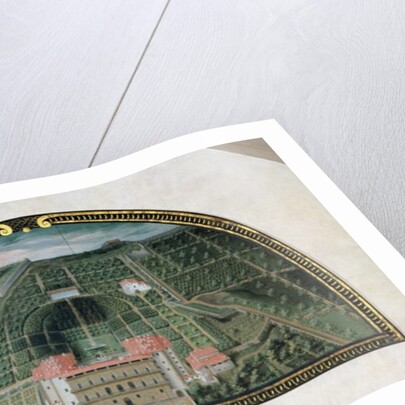 Fort Belvedere and the Pitti Palace from a series of lunettes depicting views of the Medici villas, 1599 by Giusto Utens