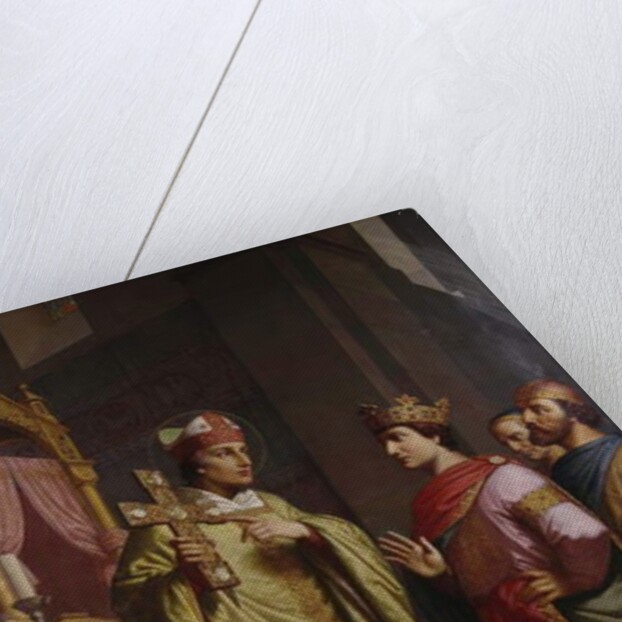 Bishop Bernward shows Emperor Otto III his Cross by School German