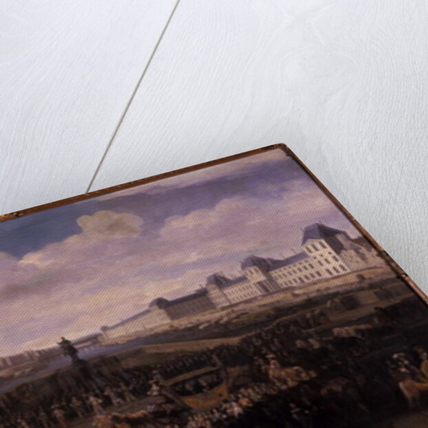 Louis XIV approaching the Pont Neuf, Paris, 1674 by Jan van Huchtenburgh