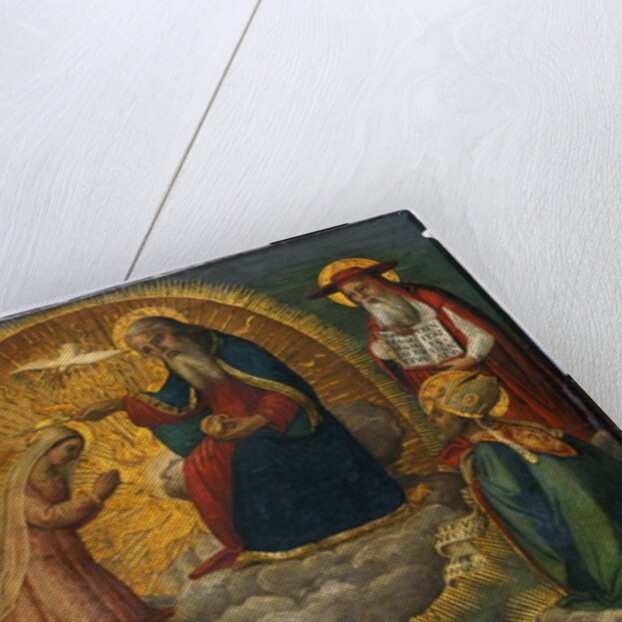 Mary before God the Father, watched by the four Church Fathers by Italian School