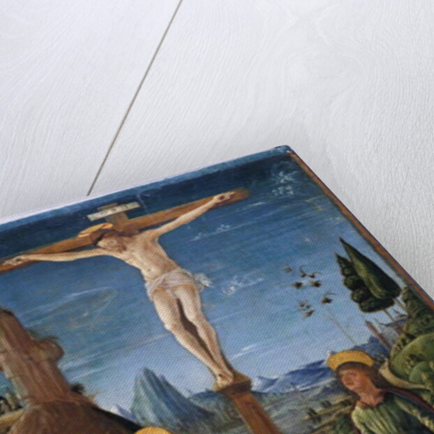 The Crucifixion with Mary, John, Mary Magdalene and a benefactor, c.1480 by Lorenzo Costa