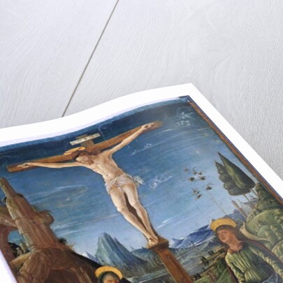 The Crucifixion with Mary, John, Mary Magdalene and a benefactor, c.1480 by Lorenzo Costa